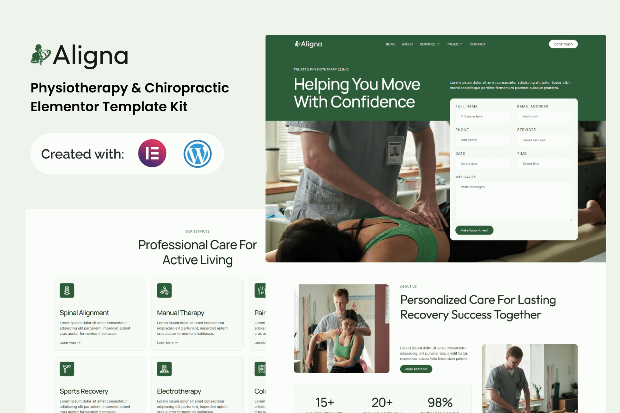 Aligna – Physiotherapy & Chiropractic Elementor Template Kit