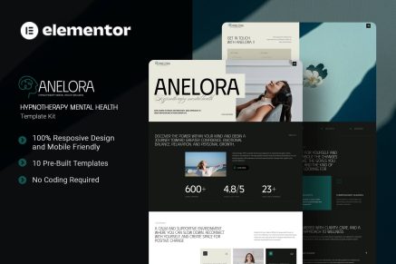 Anelora – Hypnotherapy Mental Health Elementor Template Kit
