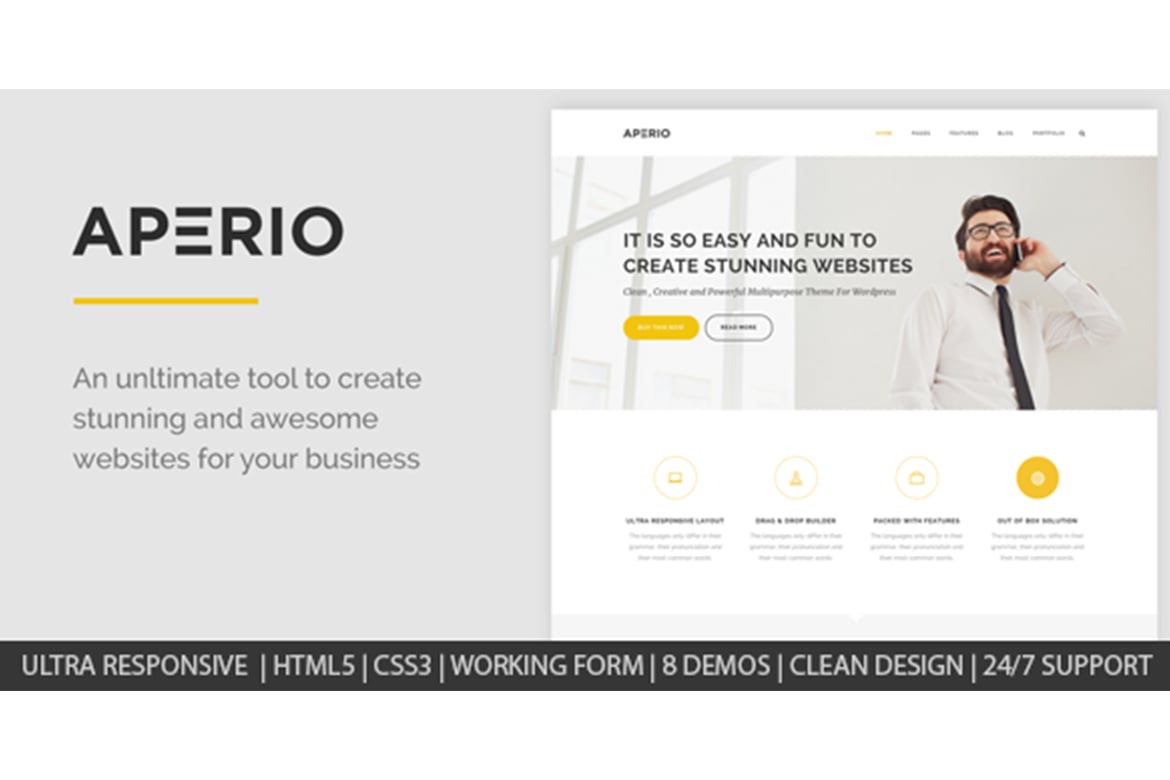 Aperio – Multipurpose HTML Template