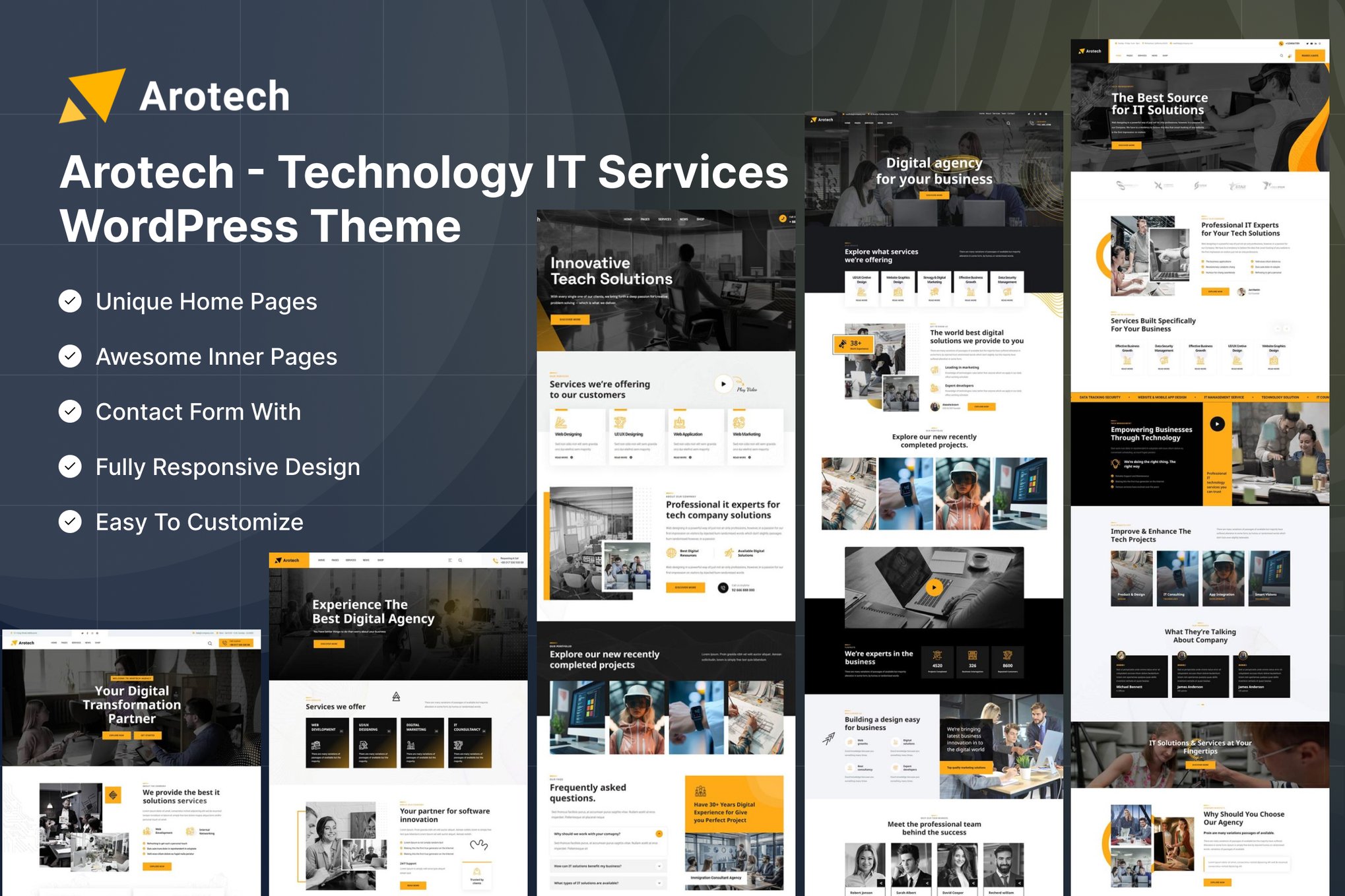 Arotech – Technology IT Services WordPress Theme
