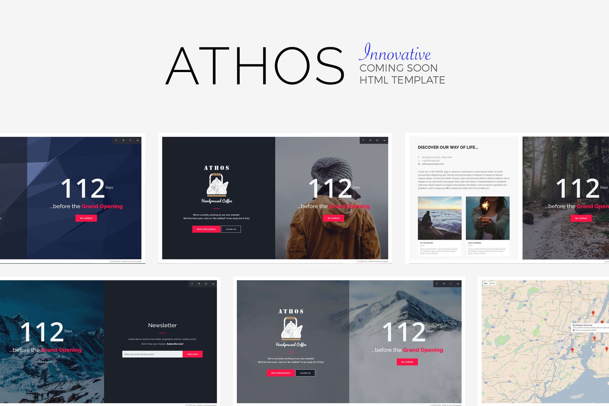 ATHOS – Innovative Coming Soon Template