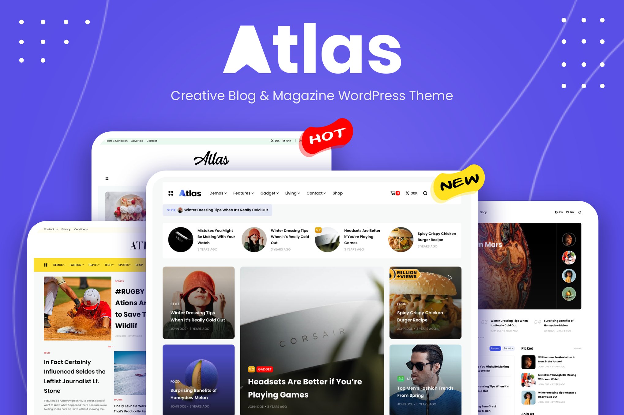 Atlas – Creative Blog & News WordPress Theme