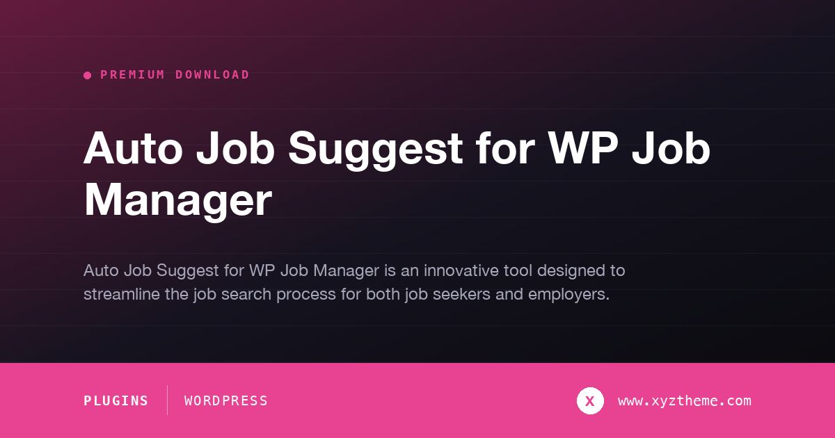 Auto Job Suggest for WP Job Manager