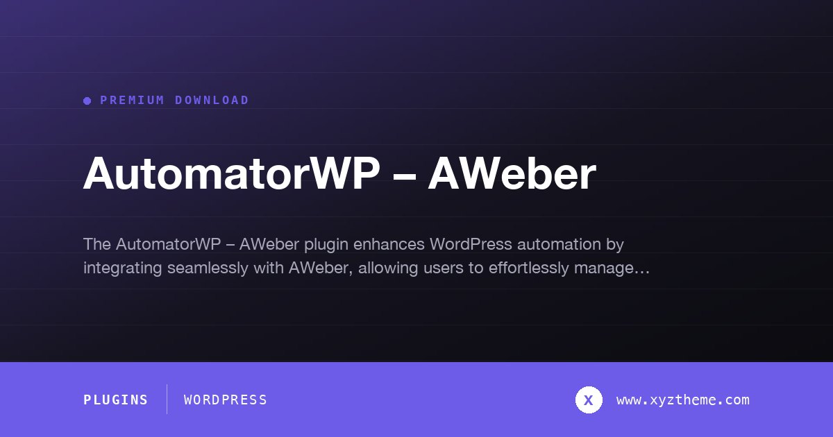 AutomatorWP – AWeber