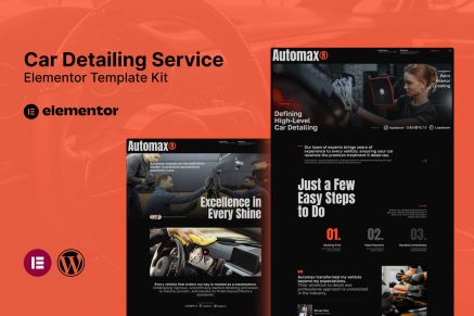Automax – Car Detailing Service Elementor Template Kit