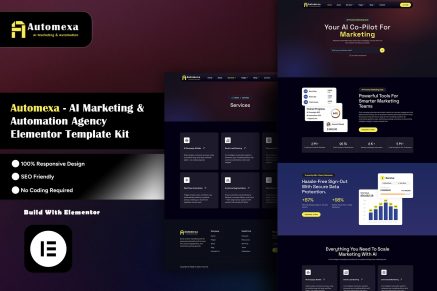 Automexa – AI Marketing & Automation Agency Elementor Template Kit