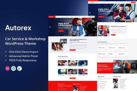 Autorex – Car Service & Workshop WordPress Theme