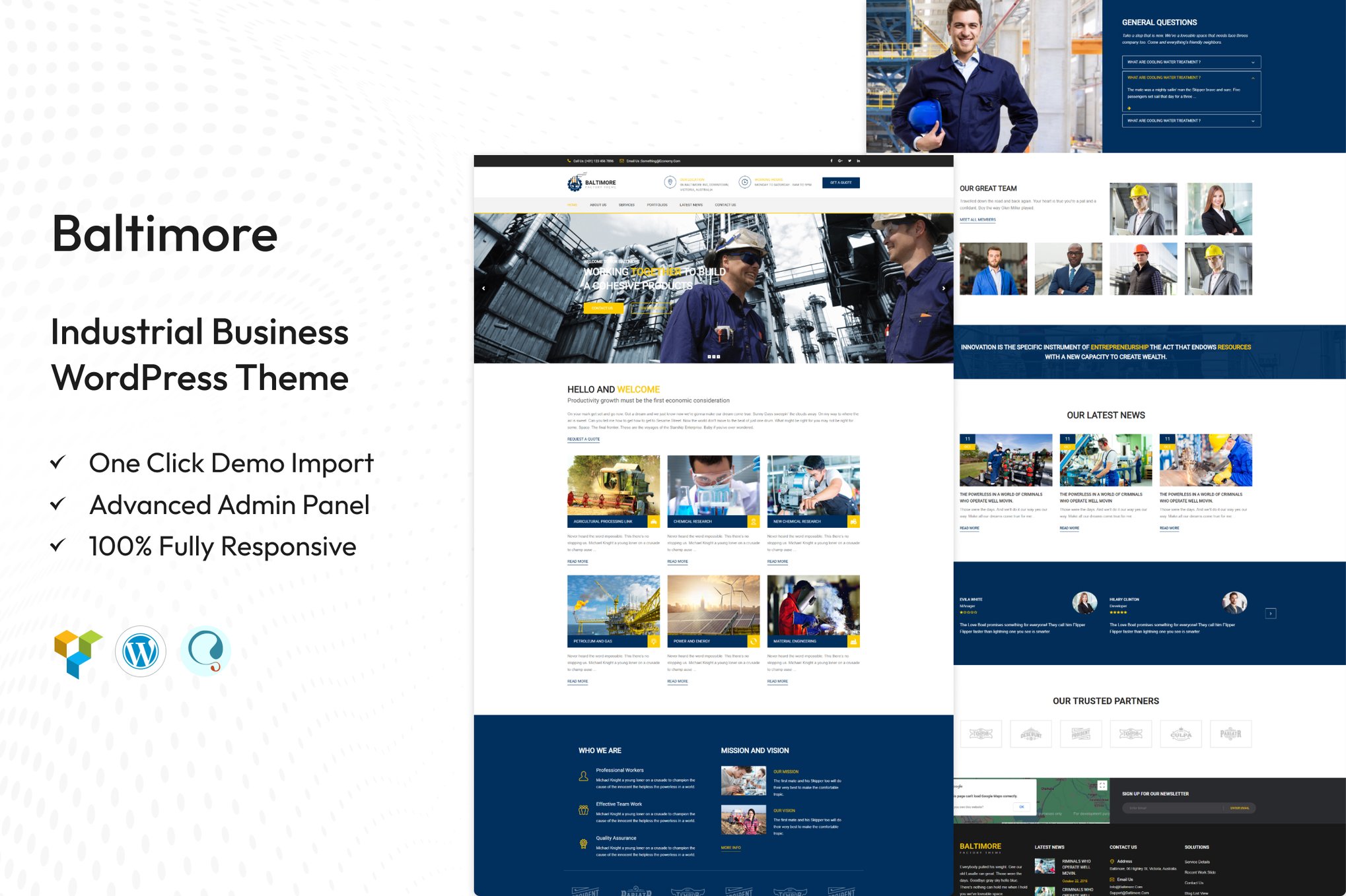 Baltimore – Industrial Business WordPress Theme