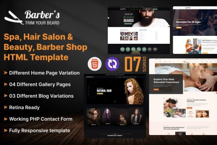 Barber – Html Template for Barbers and Hair Salon