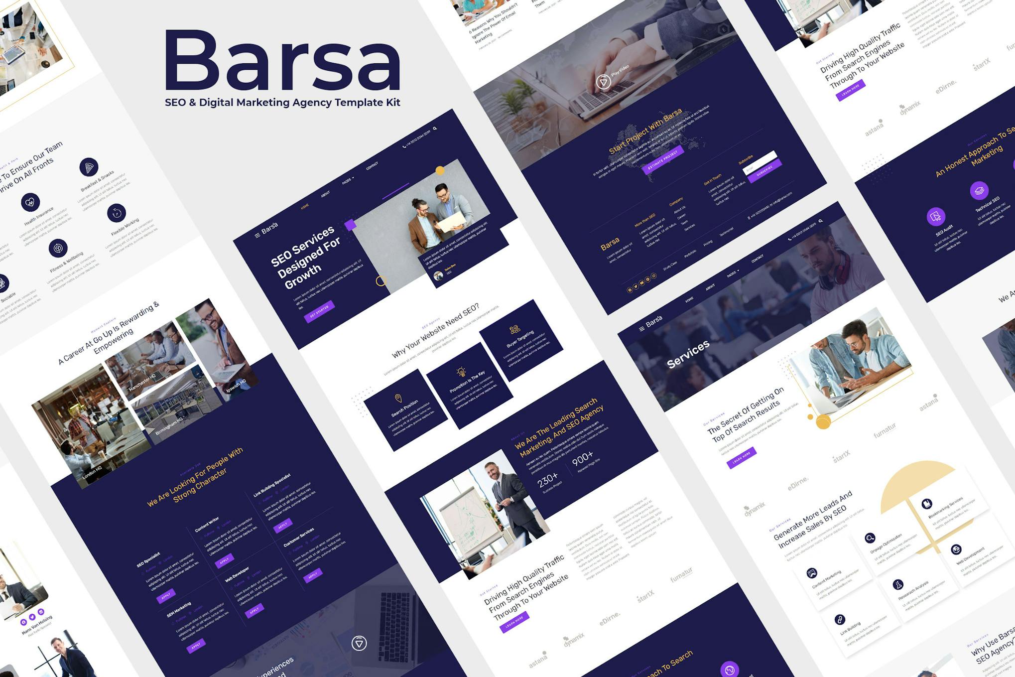 Barsa – SEO & Digital Marketing Agency Template Kit