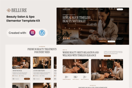 Bellure – Beauty Salon & Spa Elementor Template Kit