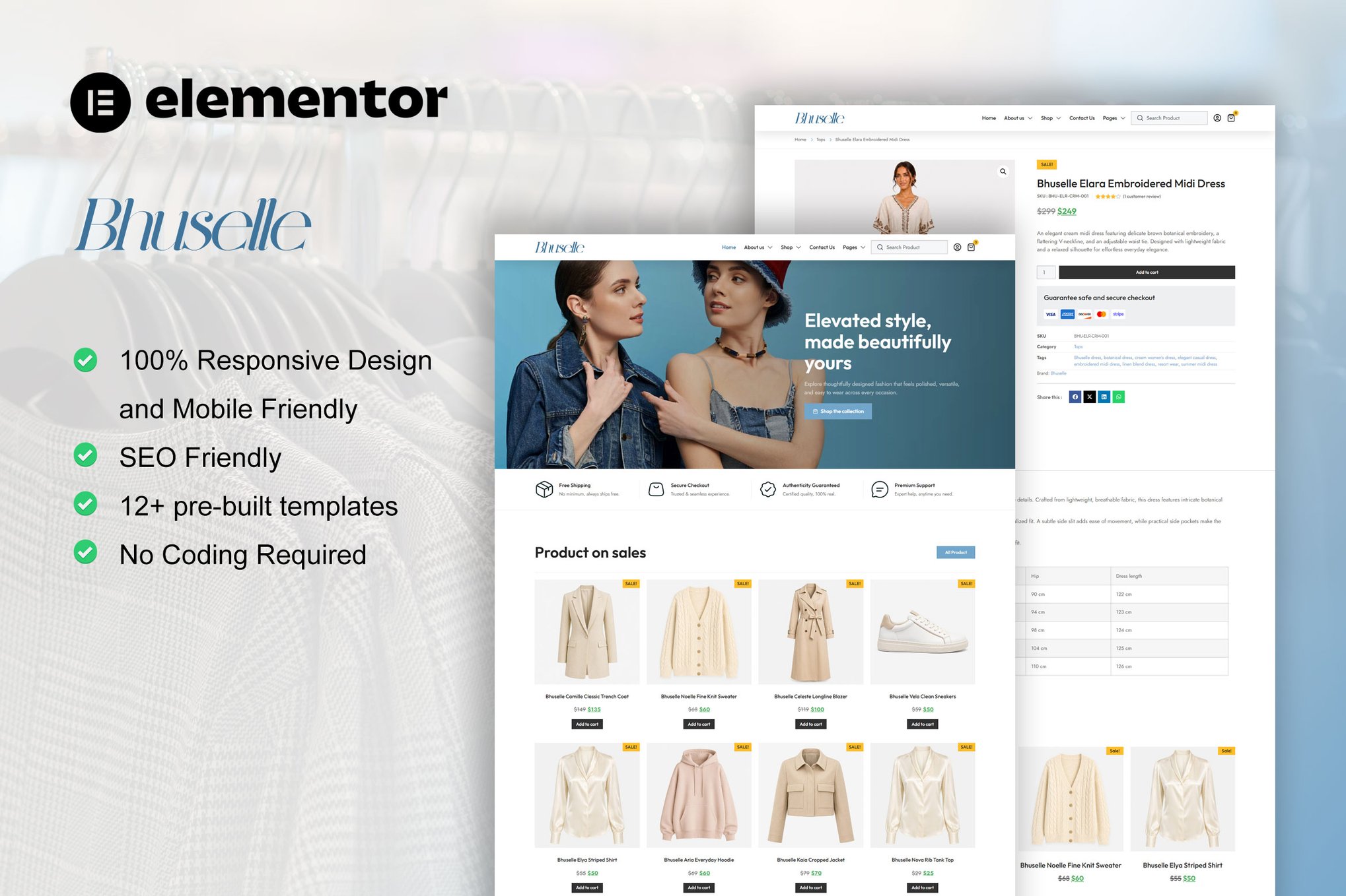 Bhuselle – WooCommerce Fashion Store Elementor Template Kit