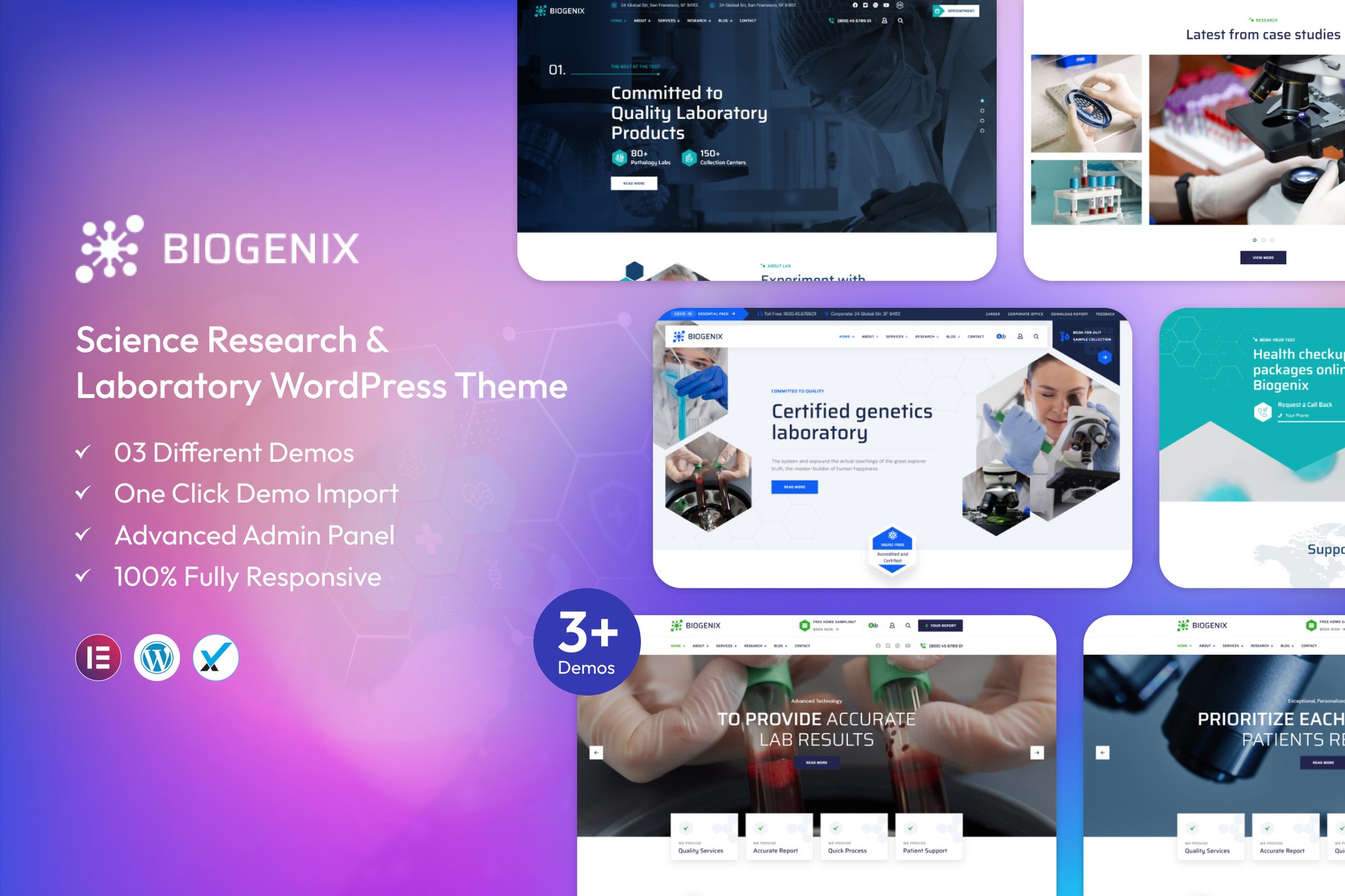 Biogenix – Science Research & Laboratory WP Theme