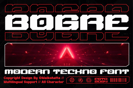 Bogre – Modern Techno Font