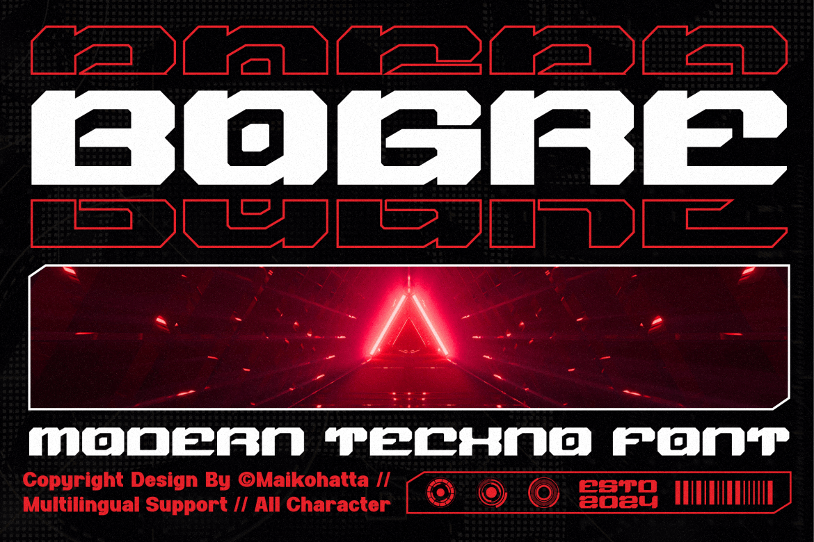 Bogre – Modern Techno Font