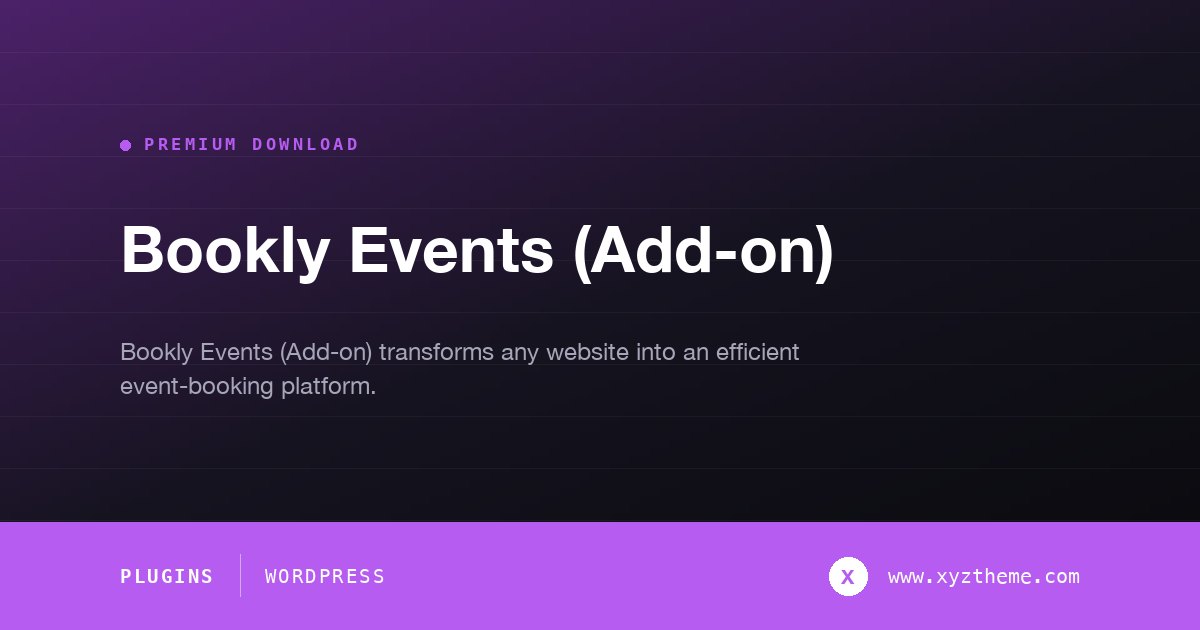 Bookly Events (Add-on)