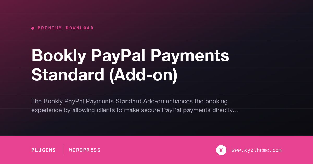 Bookly PayPal Payments Standard (Add-on)
