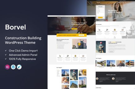 Borvel – Construction Company WordPress Theme