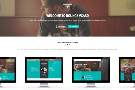 BOUNCE – Responsive One Page Vcard Template