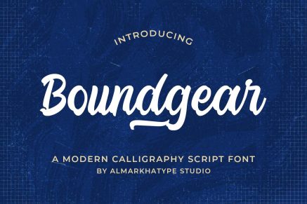 Boundgear – Calligraphy Brush Font