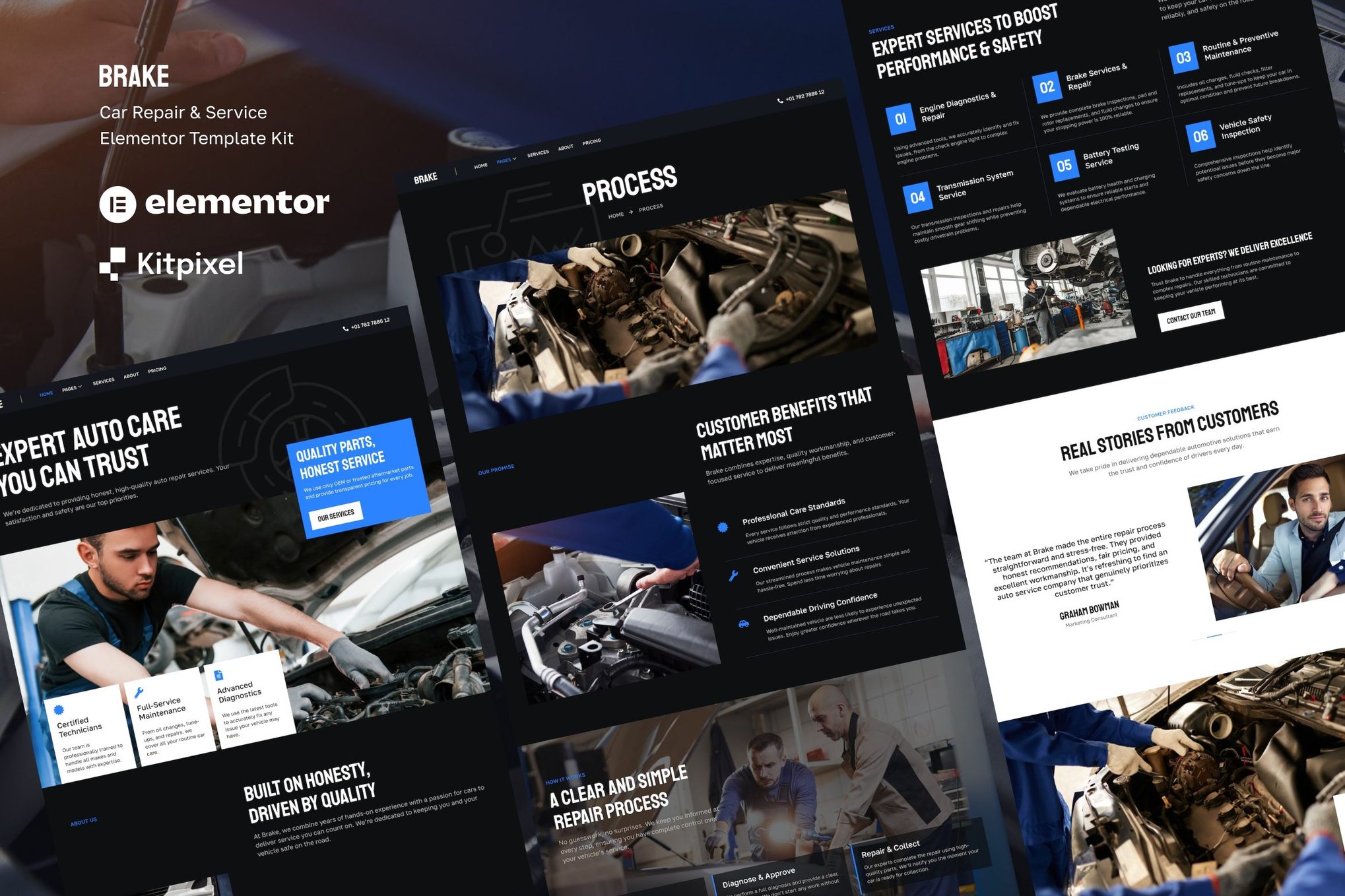 Brake – Car Repair & Auto Service Elementor Template Kit
