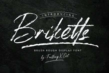 Briketts – Brush Rough Display Font