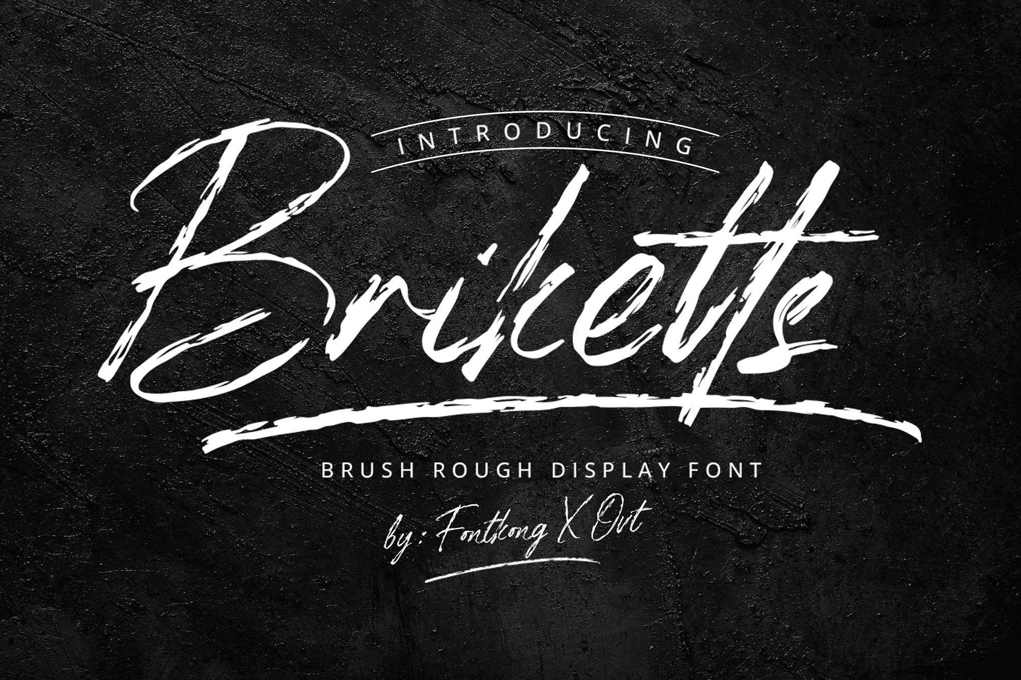 Briketts – Brush Rough Display Font