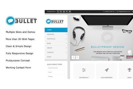 Bullet – Multipurpose Vertical Menu HTML Template