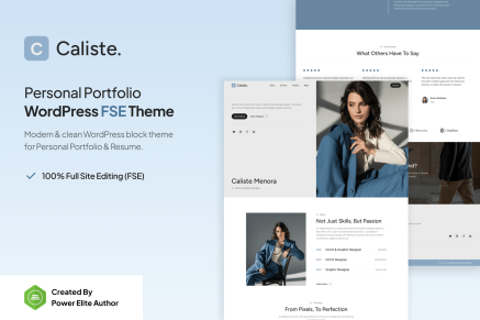 Caliste – Personal Portfolio CV & Resume WP Theme