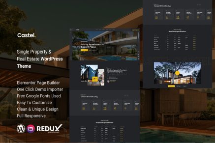 Castel – Single Property & Real Estate WordPress