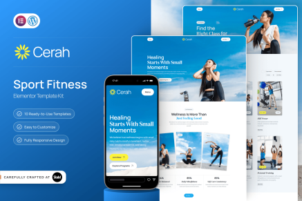 Cerah – Sport & Fitness Elementor Template Kit