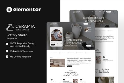 Ceramia – Pottery Studio Elementor Template Kit