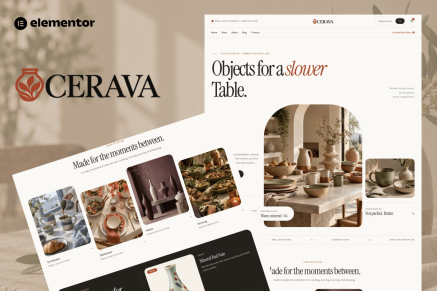 Cerava – Ceramic & Pottery Store WooCommerce Elementor Pro Template Kit