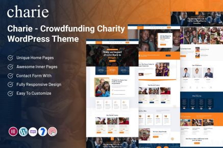 Charie – Crowdfunding Charity WordPress Theme