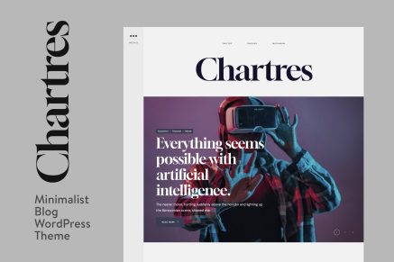 Chartres – Timeless Minimalist Blogging WP Theme