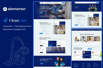 Cleancore -Cleaning Services Elementor Template Kit