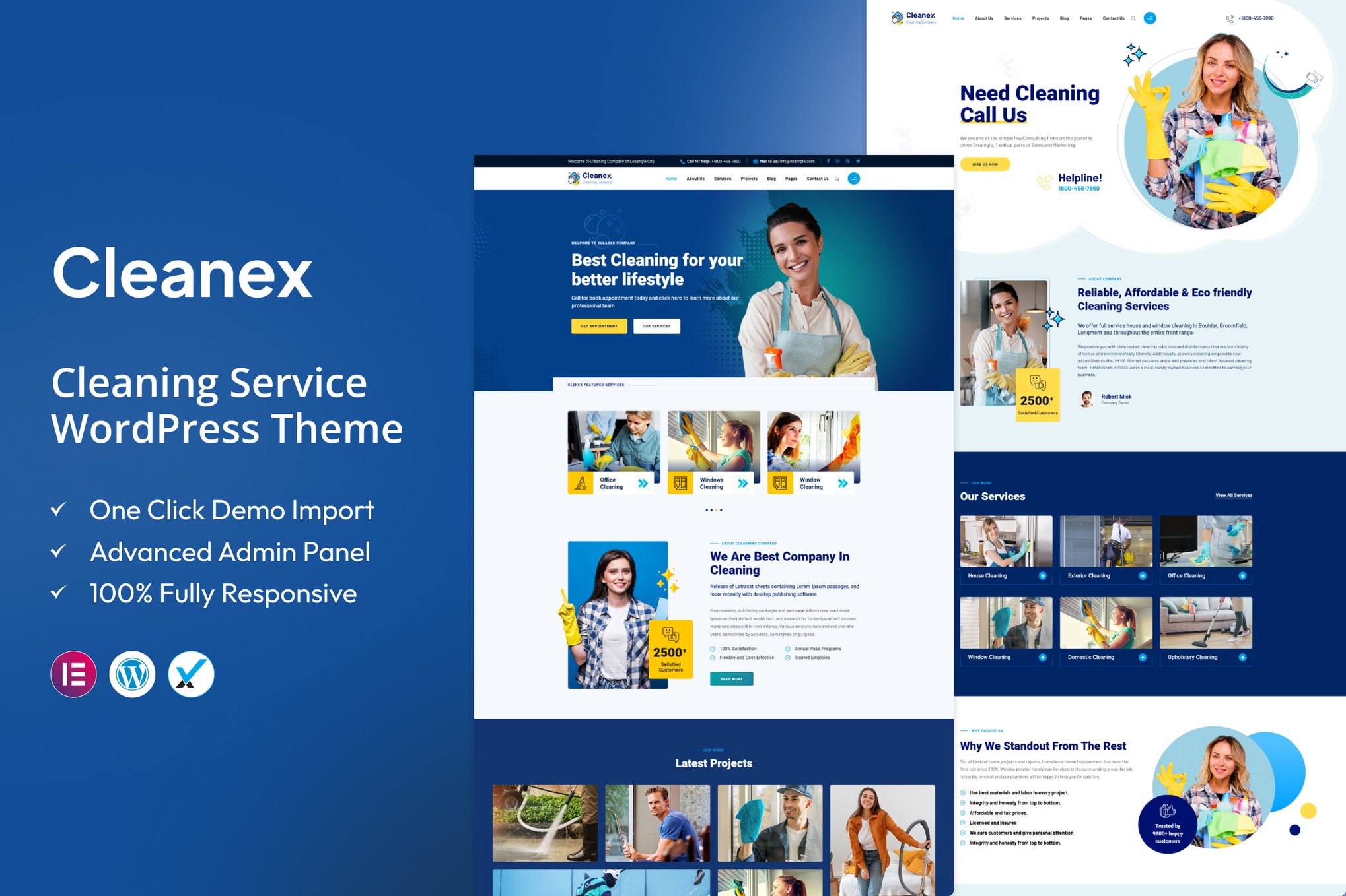 Cleanex – Cleaning Service WordPress Theme