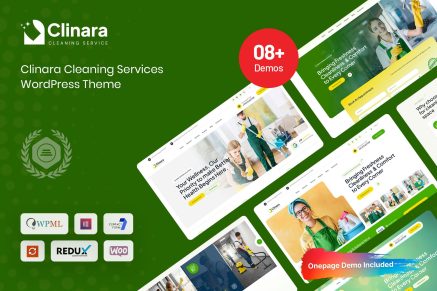 Clinara – Cleaning Services WordPress Theme