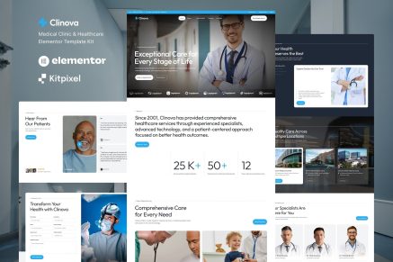 Clinova – Medical Clinic & Healthcare Elementor Template Kit