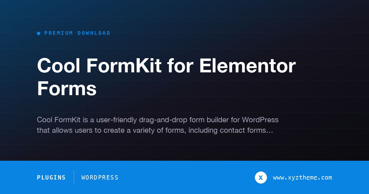 Cool FormKit for Elementor Forms