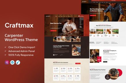 Craftmax – Carpenter WordPress Theme