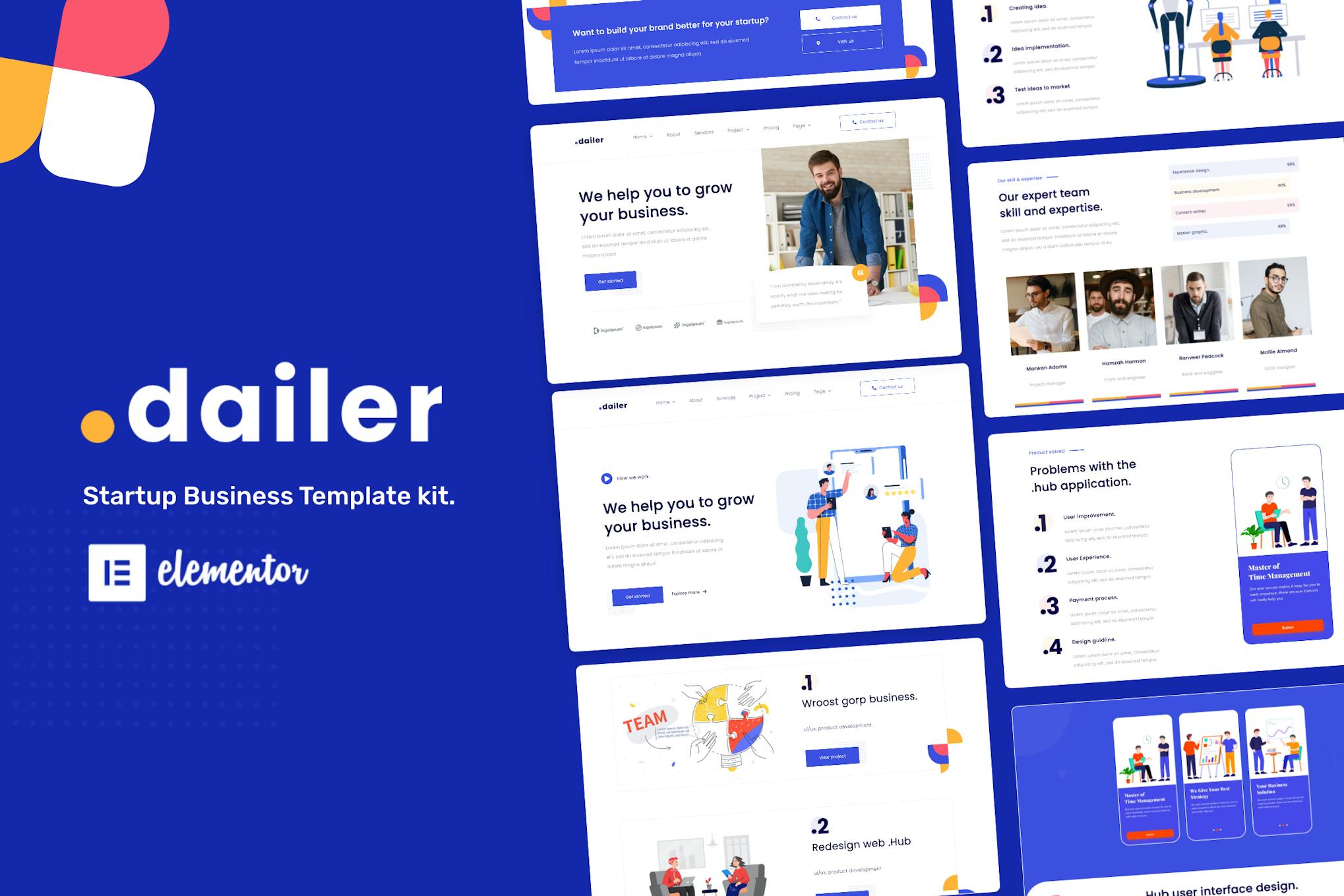 Dailer – Startup Elementor Template Kit