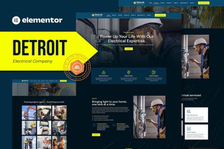 Detroit – Electrical Company Elementor Pro Template Kit