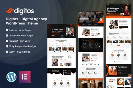 Digitos – Digital Agency WordPress Theme
