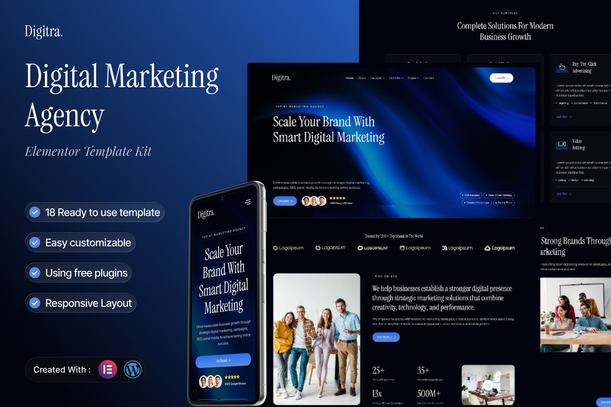 Digitra – Digital Marketing Agency Elementor Template Kit
