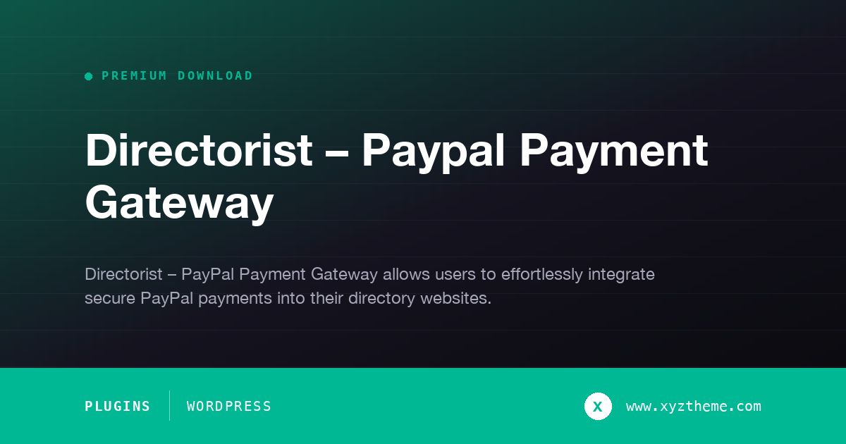 Directorist – Paypal Payment Gateway