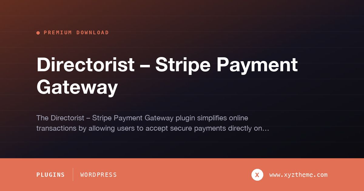 Directorist – Stripe Payment Gateway