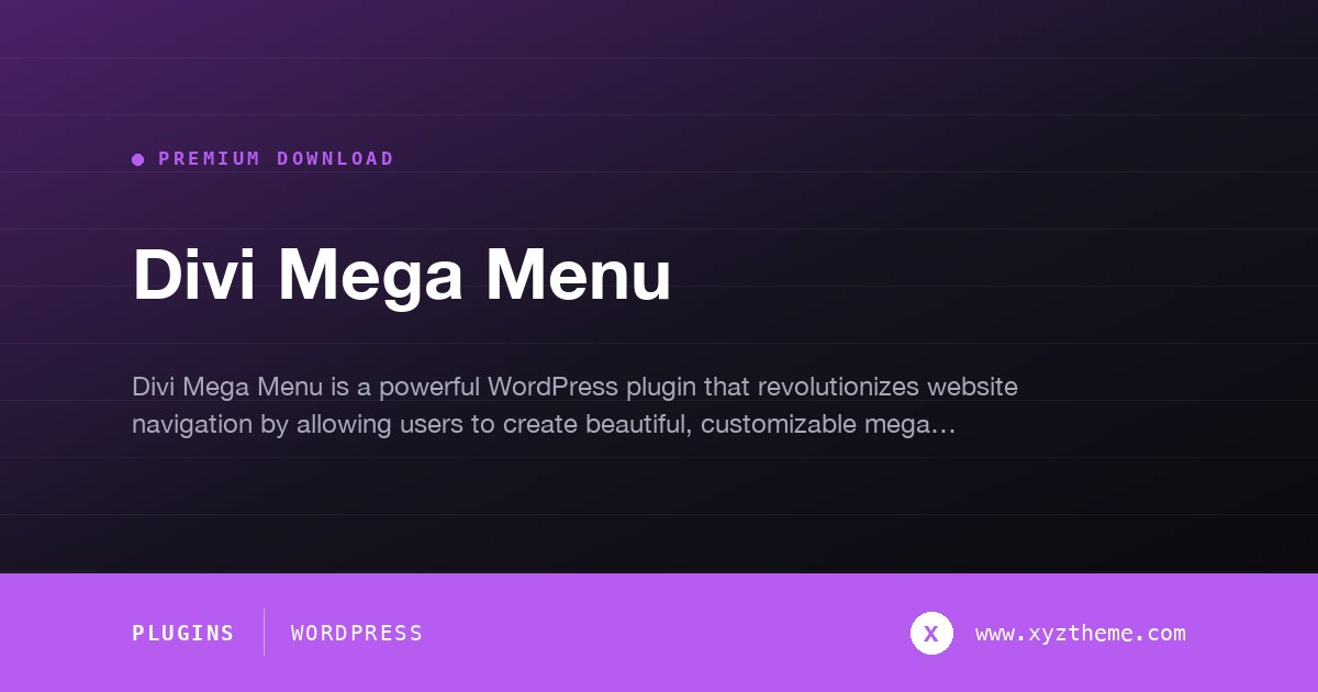 Divi Mega Menu