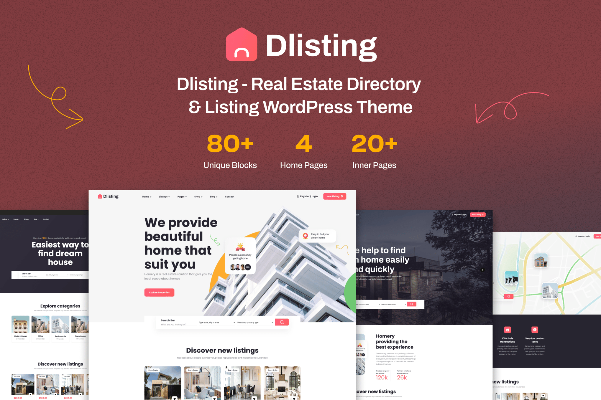 Dlisting – Real Estate Directory WordPress Theme
