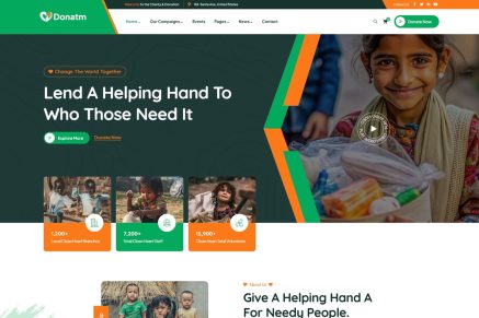 Donatm – Nonprofit Charity WordPress Theme